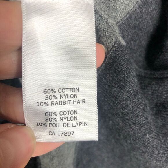 BANANA REPUBLIC FACTORY Rabbit Hair Blend Grey White Colourblock Knit Dress Sz M - Picture 6 of 6